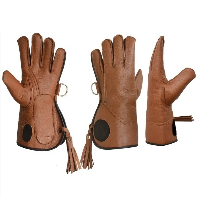 Original leather falconry glove for hawks Pure Leather Eagle Hunting birds Eagle Wholesale Trainer Gloves