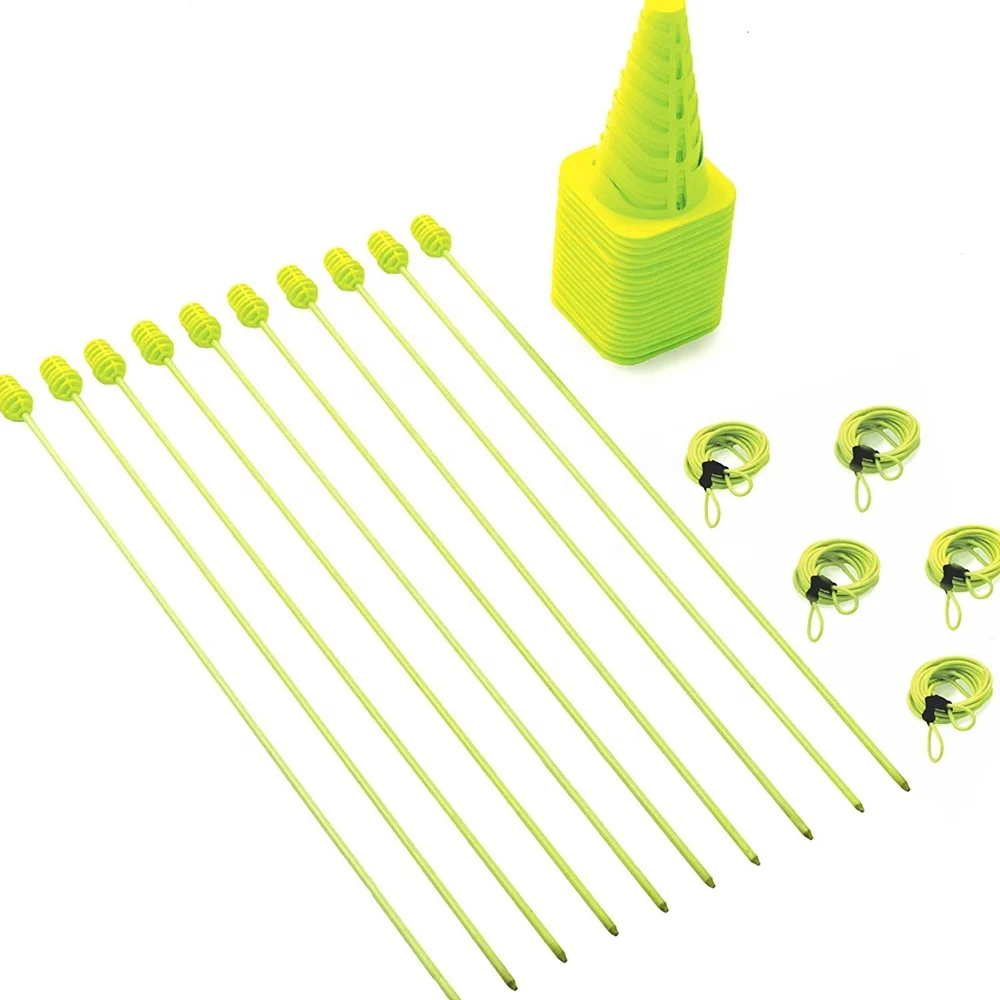 High Quality Soccer Sports Training Poles Solid Slalom Agility Pole Set for Soccer , Lacrosse, Football, Dog Training