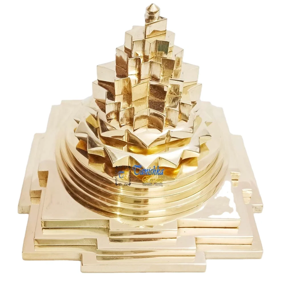 Customized Home Decorative Meru Sri Yantra Nautical Vedic Sri Chakra Vintage Style Metal Made Brass Meru Shree yantra