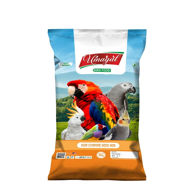 Premium Nutrition seed Blend for radiant sun conures with 9 type of seeds and 8 type of grains from indian manufacturer,supplier