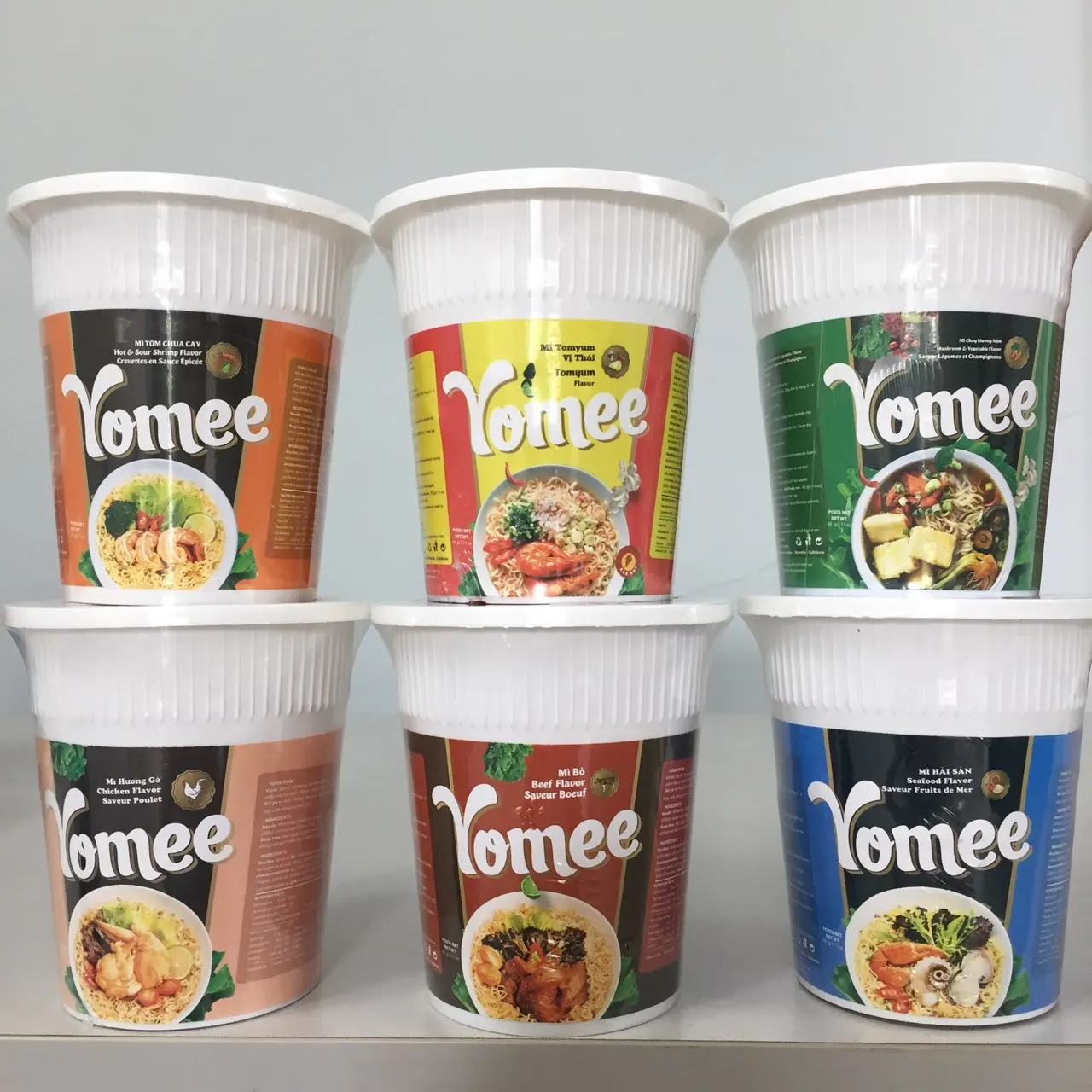 Wholesale Yomee Instant Noodles Cup- Tomyum flavour 60gr x 12 - Vietnamese Instant noodles