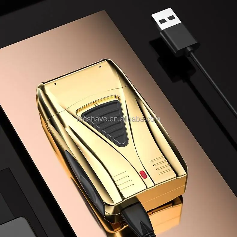 Golden IPX6 LS2210 Rechargeable Shaver Reciprocating Double Blade Waterproof Wireless USB Rechargeable Shaver Barber Trimmer