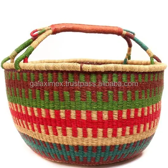 High quality Decorative bolga basket natural product also storage basket new collection 2022
