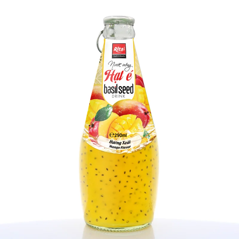 Basil Seed and Fresh Fruit Juice Mixed Flavor Tropical Manufacture Custom Made OEM /Rita  Basil Seed Drink