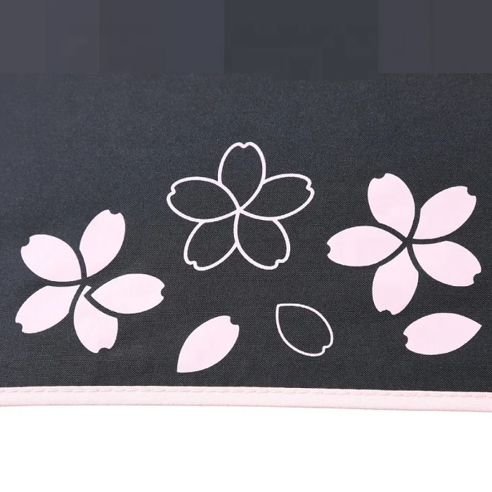 Зонт для защиты от солнца и дождя, водоотталкивающий, светозащитный, теплозащитный, в японском стиле, с рисунком сакуры, 60 см