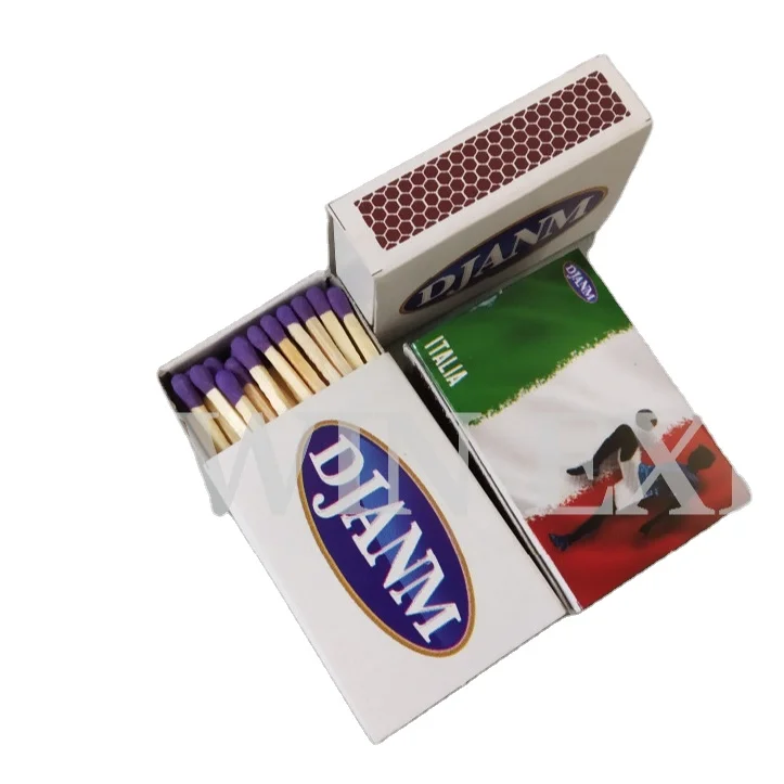 Leading Safety Matches Exporters in India Durable Wooden Paper Wax Match Boxes with Colorful Printed Logo for Household Use