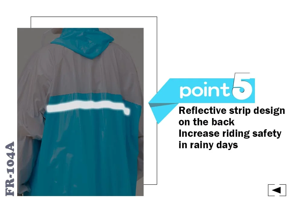 OEM Wholesale Reusable Rain Wear Rainproof Scooter Hooded Rain Jacket Packable Full Raincoat
