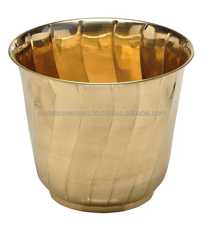 Best Price Handmade Decorative Brass Planter (Diameter 6 Inch X Height 4.5 Inch) Home Decor Garden