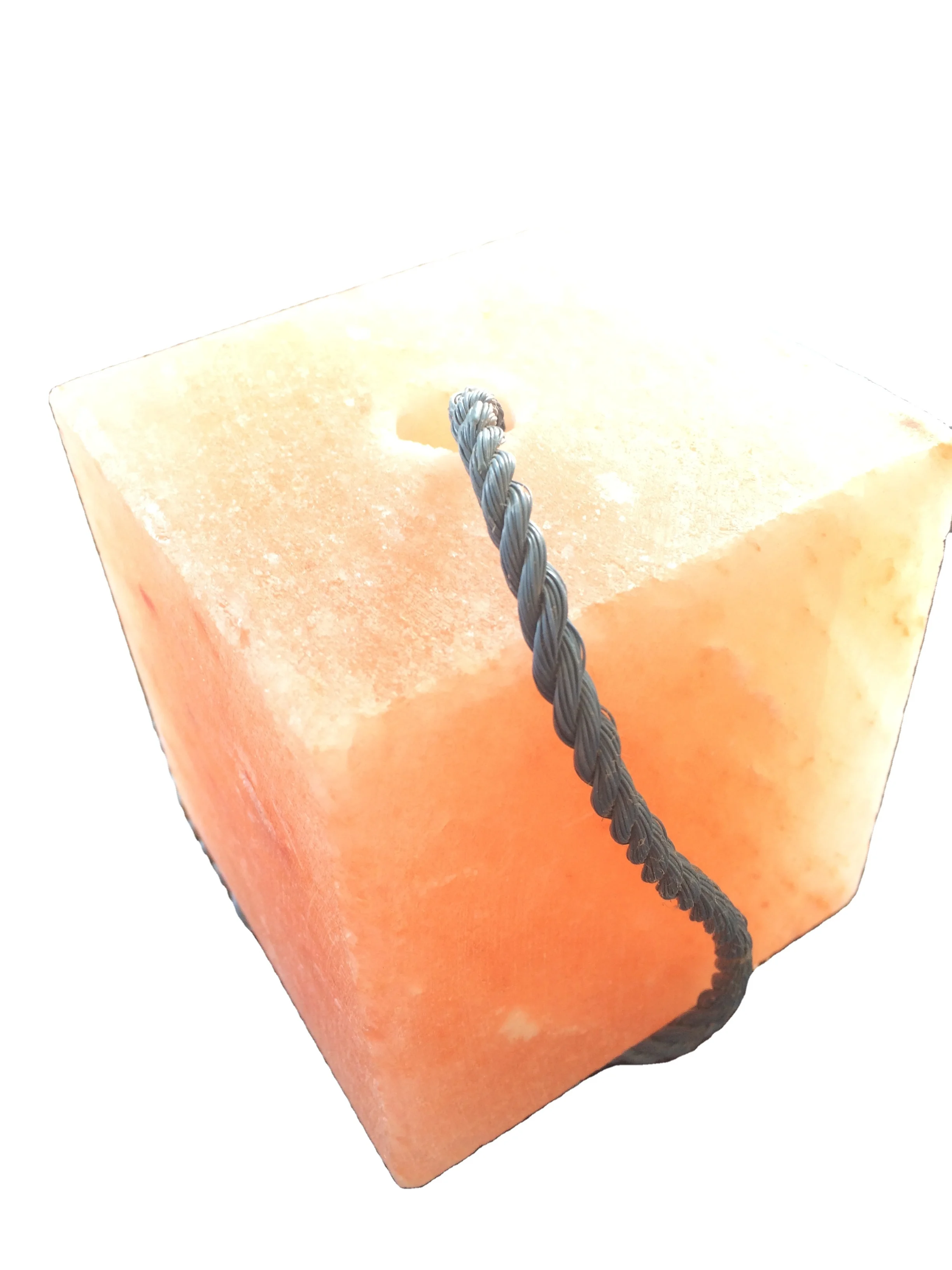 Himalayan Animal Licking Salt, Organic Rock Salt Lick, Mineral Rock salt lick with hanging rope