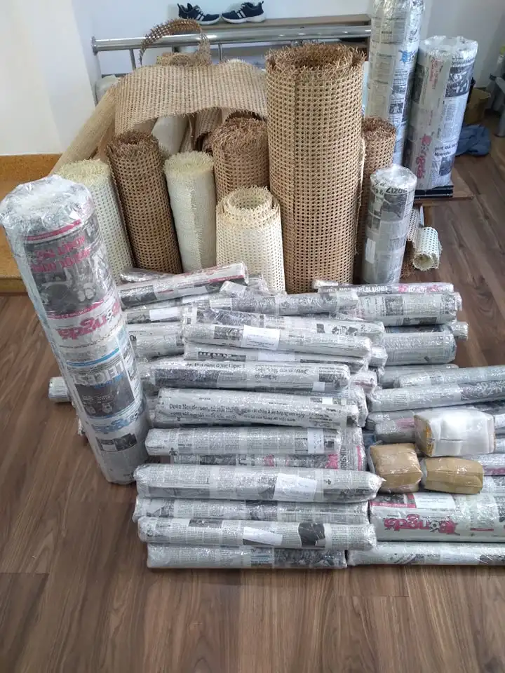 
High Quality Rattan Sun Ounge chair Natural Rattan Webbing Roll Ceiling Background Wall Decor Furniture Material From Viet Nam 