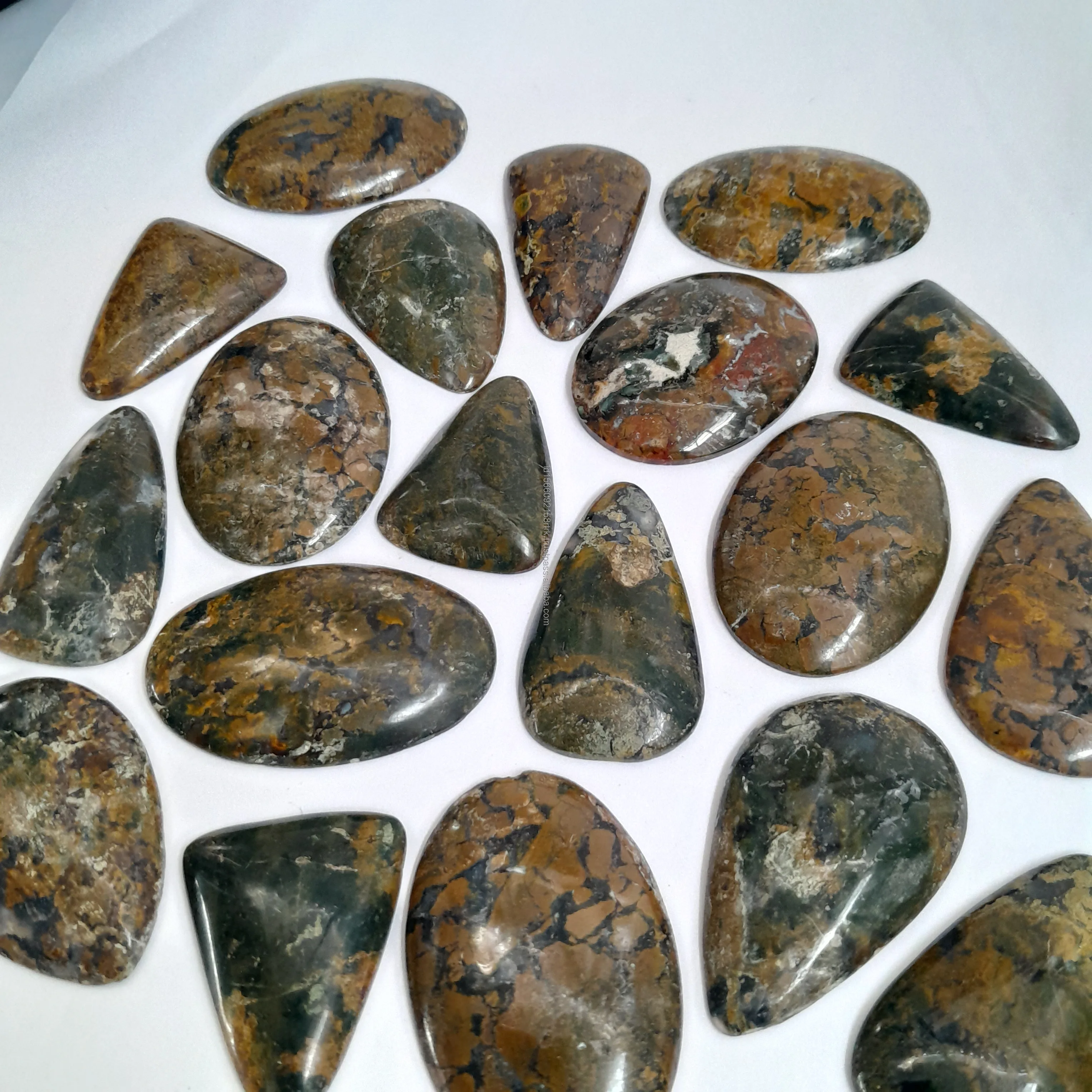 Wholesale High Quality Natural Indonesia Ocean Jasper Cabochon Gemstones HandiCrafts Healing Crystal 3 x 2,5 cm