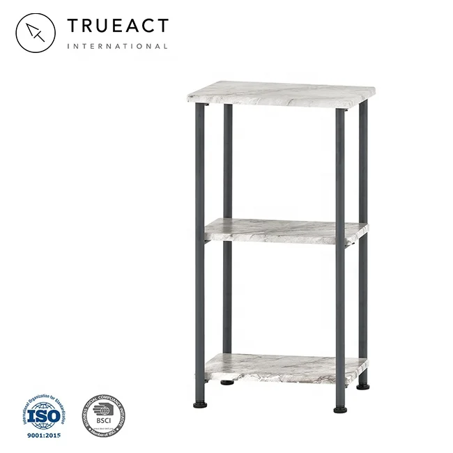 3 tier marble grain Metal shelf | Dark gary | Taiwan | three layer | serving | storage organizer | trolley