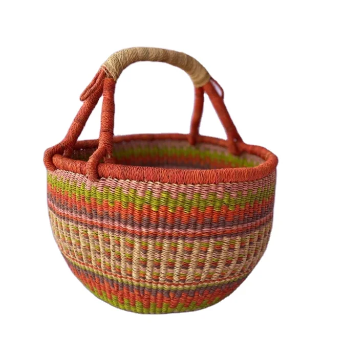 hand woven u shape women straw summer basket bag Crochet Macrame Beach Bags Direct From Indian Supplier
