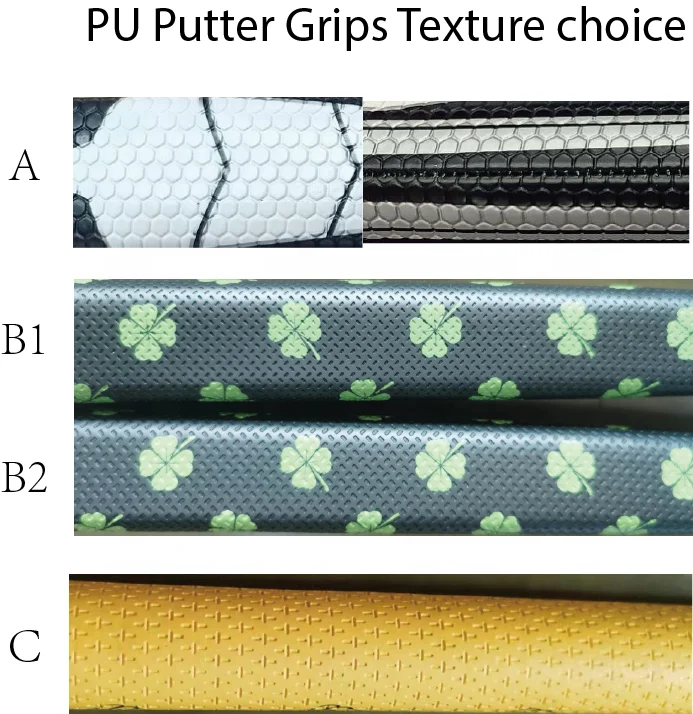 Custom OEM Customized Logo Golf Club Rubber Grip  Golf PU Leather Putter Grips