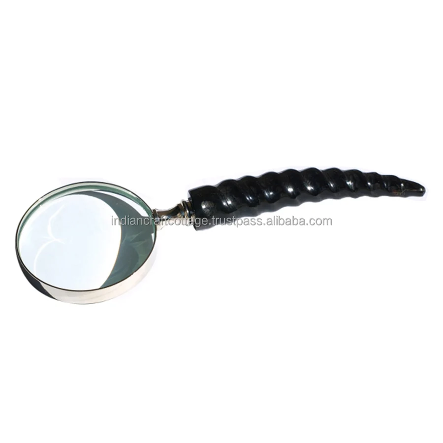 Got Horn Handle Magnifying Glass / Real Horn Magnifying Glass / Magnifying Glass with antique Handle