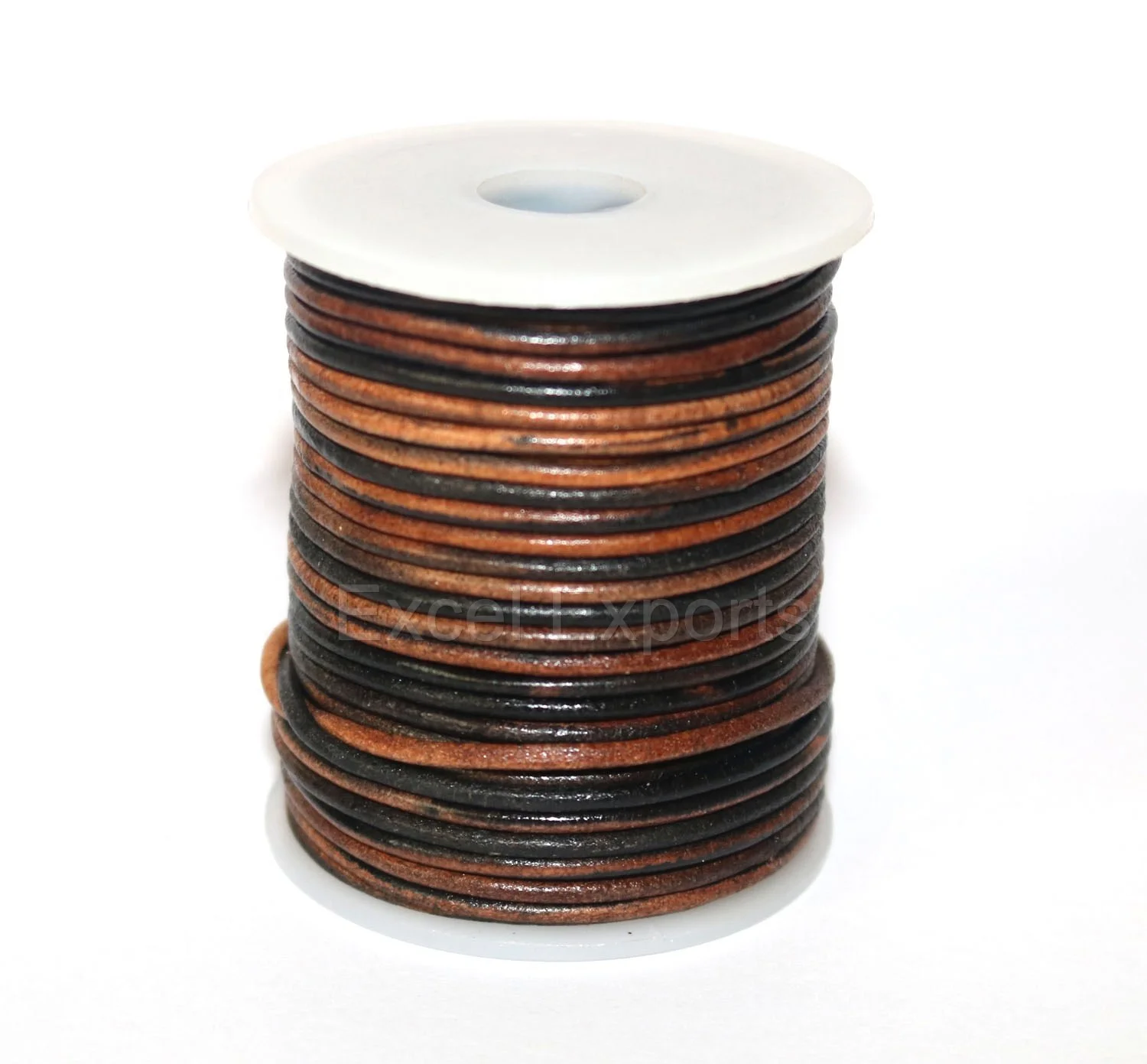 Multi Color Leather Cords Two tone cord for bracelet making fashion designing 2mm packed in 25 meter rolls Wholesale laces.