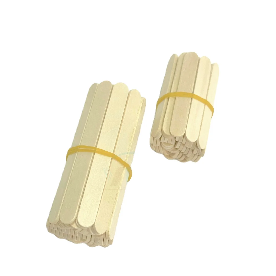 Non-printed Ice cream sticks Craft sticks for Fully automatic production line With high counting and white color