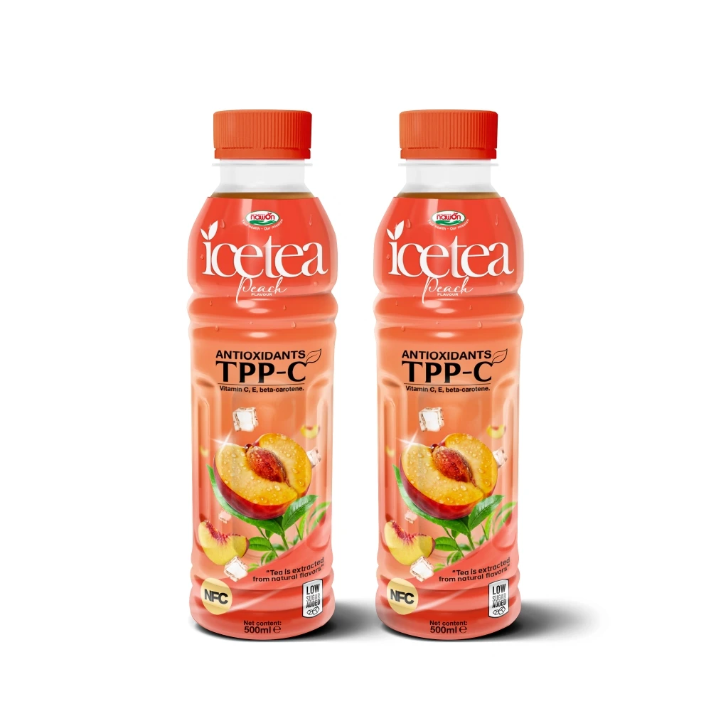 500ml Ice Tea Drink PET Bottle Fruit Tea Drinks Peach Lemon Flavor Wholesale Soft Dink NAWON - Vietnam Beverage Manufacturer