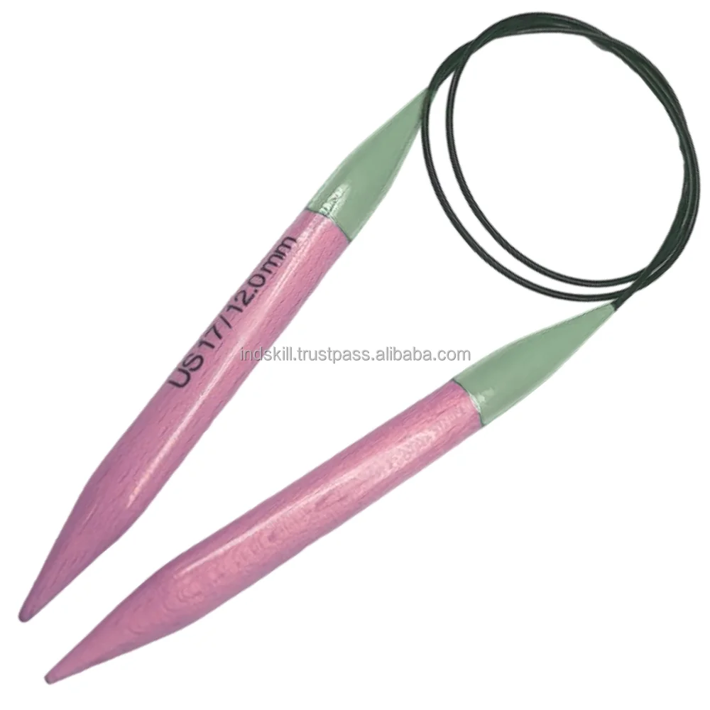 7 or 12 inch color circular knitting needle size US 3, 4, 5, 6, 7, 8, 9, 10, 10.5, 11, 13, 15 17 19 hand made USA Made tubing
