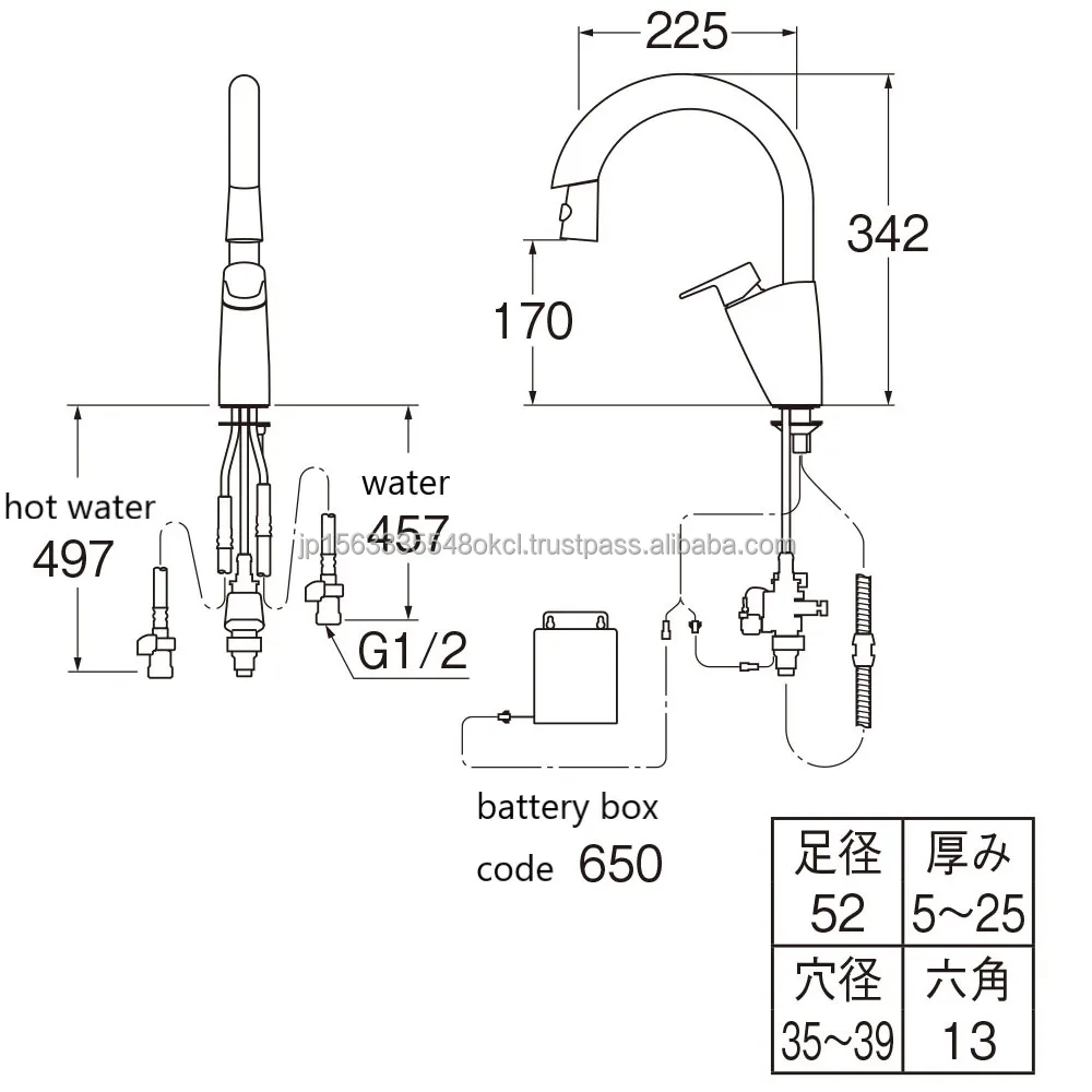 Single-Hole Deck Mounted Kitchen Faucet Silver Sensor Pull-Out Auto Water Mixing Valve Contactless Touchless Battery Operated