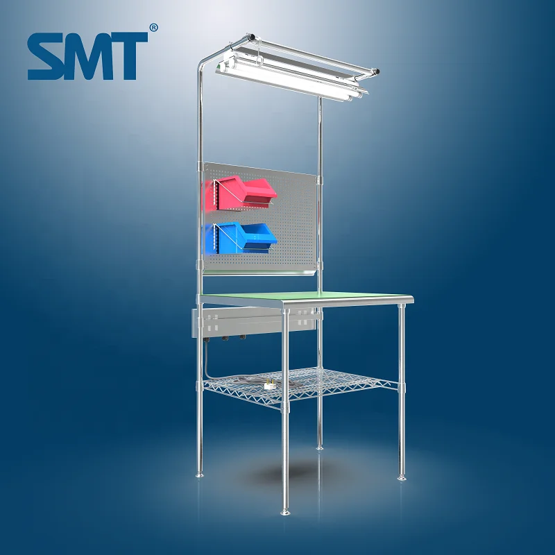 Cleanroom Desk Heavy Duty Workstation Stainless Steel Grade 304 SMT Solid Workbench Industrial Workstation High Quality