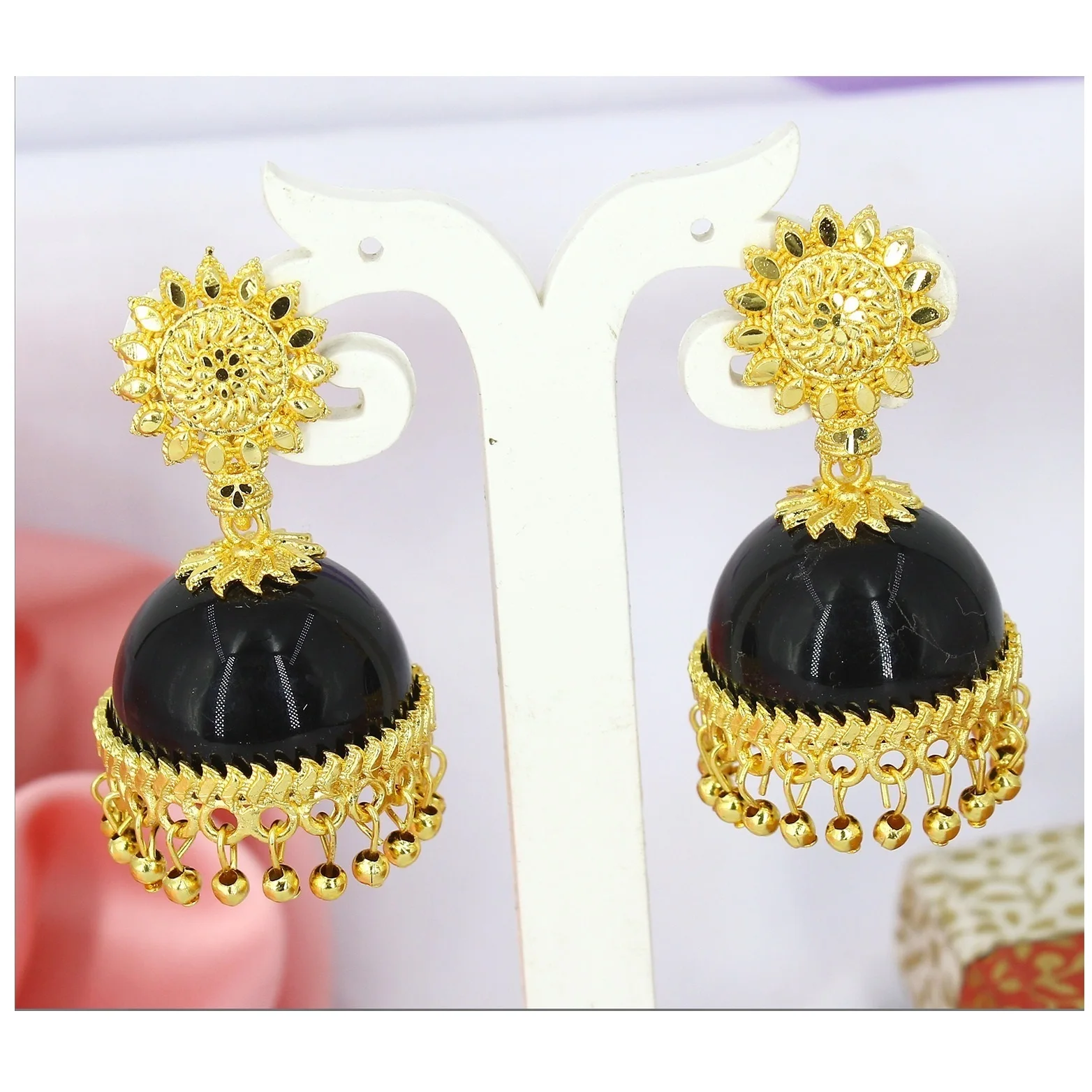 Серьги от производителя индо Западного Минакари ювелирные изделия Jhumka серьги с золотым покрытием на экспорт индийские Дубай
