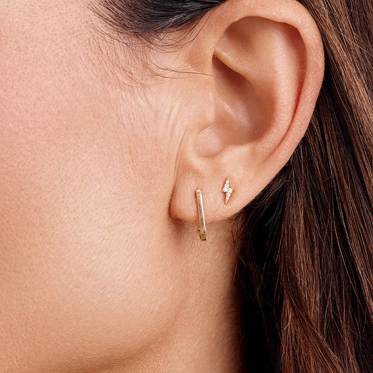 Hot Selling 925 Sterling Silver 14K/18K Gold Plated Popular Fine Jewelry Multi Classic Shape Dainty CZ Stud Collection Wholesale