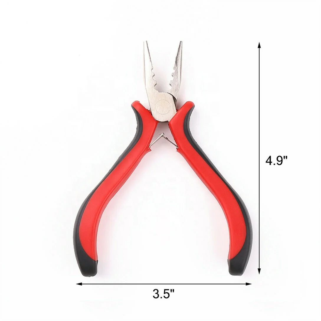 Hair Extensions Plier Puller for Nano or Micro Nano Rings Silicone Micro Beads Tool/ Silicone Micro Rings Beads stainless steel