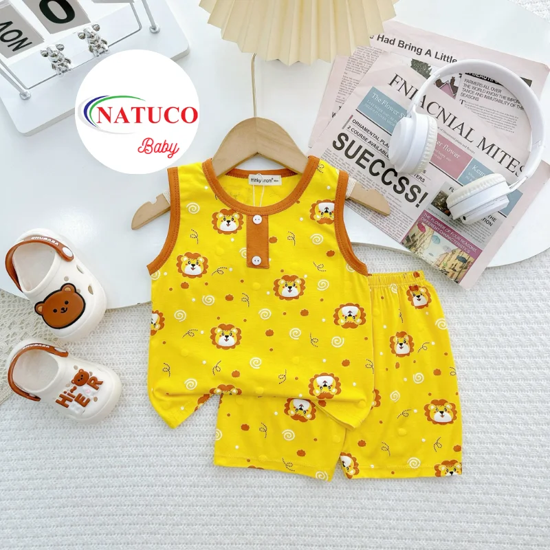 Newly Designed Solid Animal Printing Cotton Tank Tops for Age Group 0-8 Years Cool Kids Style from 8-27Kg for Baby Boys