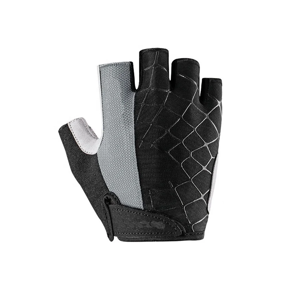 Half Finger high quality fine manufacture wrist support strong grip Stripe Fabric Breathable Riding Gloves Cycling
