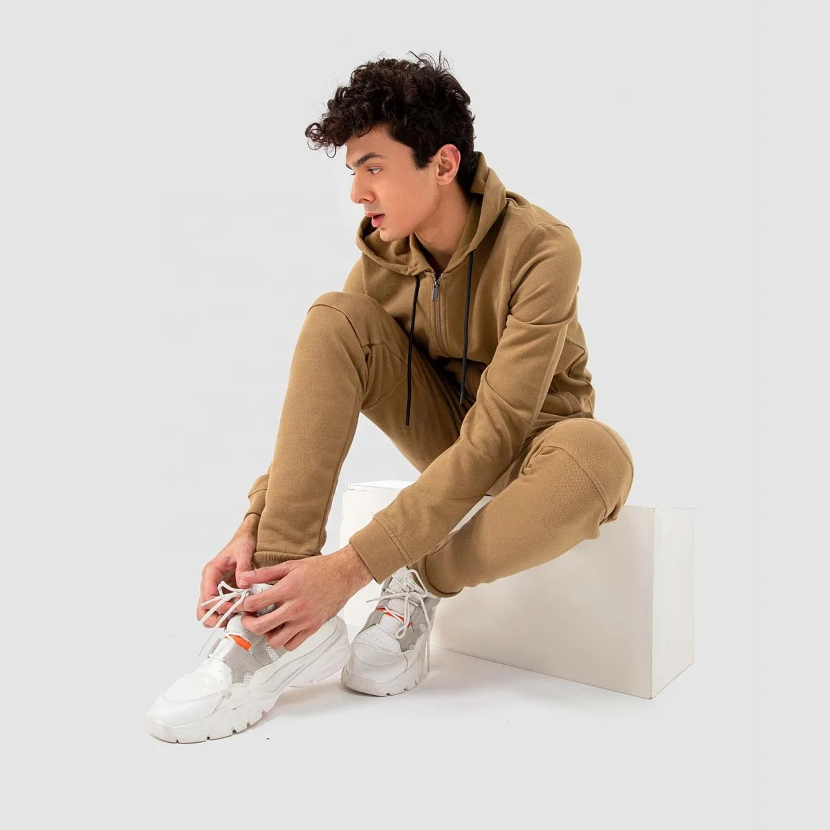 Толстовка Мужская/женская с капюшоном супермягкая однотонная кофта на молнии персиковой отделкой джемпер размера XS - XXL