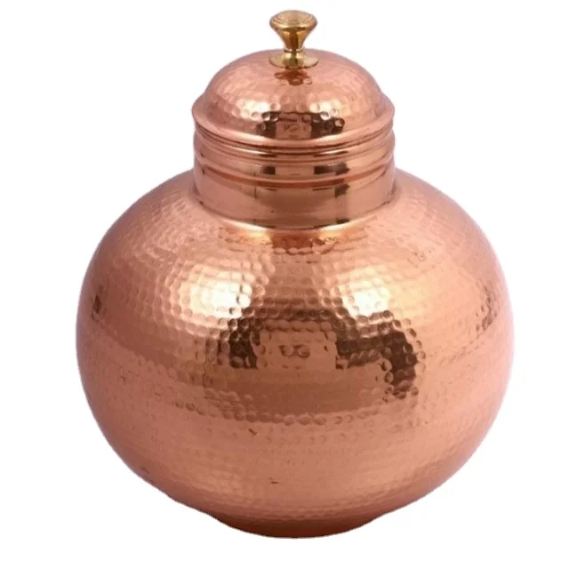 Copper Master 5 Litre Hammered Copper Water Dispenser Matka Container Pot with 100% Pure Copper & Ayurvedic Health Benefits