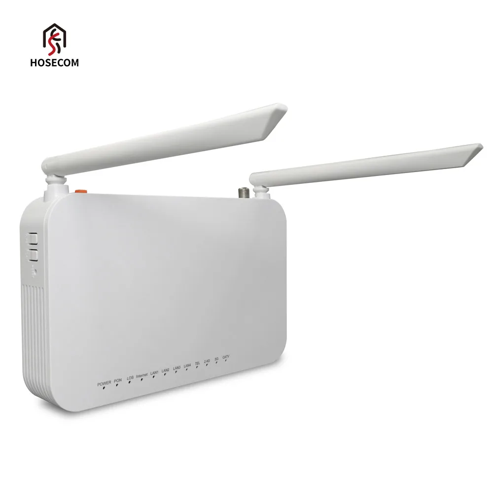 Dual Band CATV ONU AC1200 2.4G 5G Dual Band Wifi5 Optical Network Unit Xpon ONU 4GE VoIP CATV ONT Fiber Modem Router G5412C