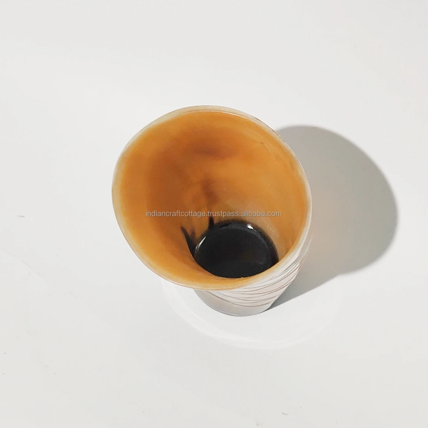 Рог ручной работы аутентичное стекло с гравировкой Высококачественная отделка и герметичность от индийского ремесленного коттеджа