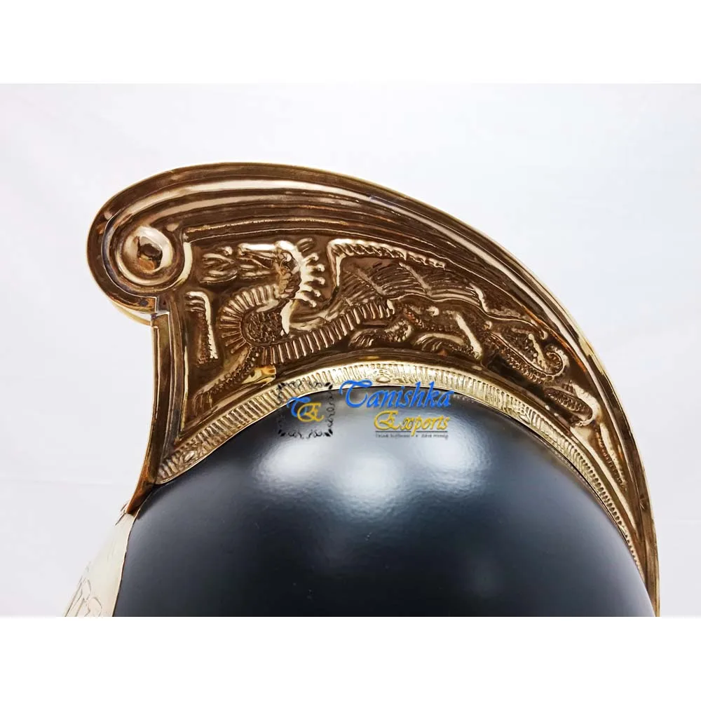 NSW Brass Antique Fireman Helmet Victorian Officer Firefighter Fire Fireman Armor Helmet With Liner