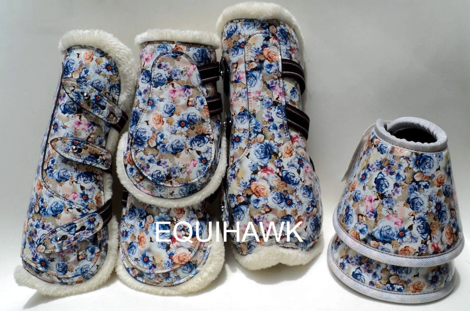 WHOLESALE LEATHER HORSE ANKLE AND TENDON HORSE  INSIDE MINK FUR LINING WITH HEAVY ELASTIC  HORSE BOOTS