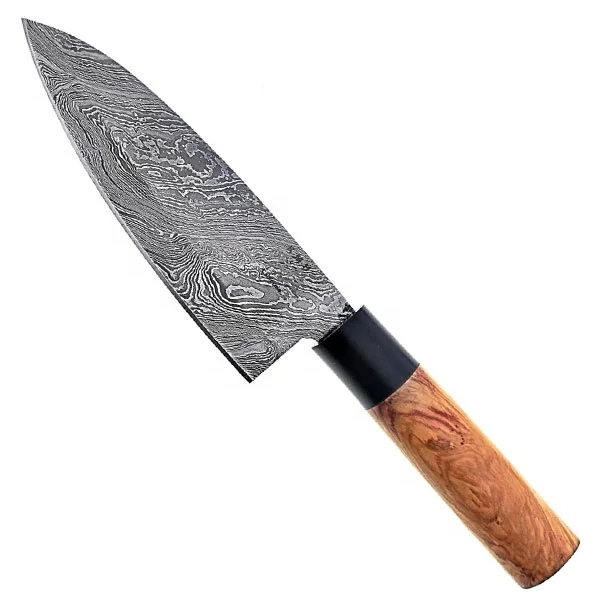 Top-Rated Quality Custom Handmade Forged Damascus Steel Kitchen Chef Knife, Kitchen Knife Walnut Wood Handle With Leather Sheath