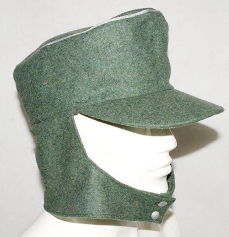 WWII German Officer M43 Field Wool Hat German Military Hat ww2 German Visor Hat Vailabe in Pure Cotton and Easy to wear