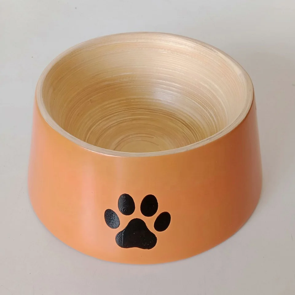 Top choice lovely eco-friendly handmade spun bamboo bowl for pets from Viet Nam