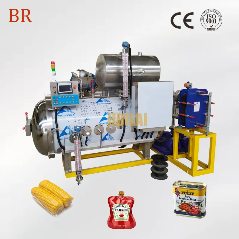 Canned Porridge Mushroom Meat Sauce Sterilization Retort Autoclave Machine Autoclave Retort Sterilizer For Canned Fish