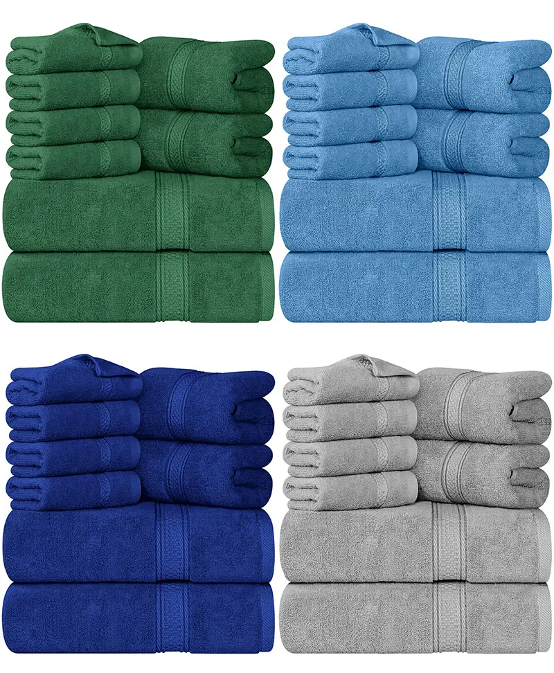 solid colors Flat weave towels luxury cotton bath Square scarf cotton hand towel bath towel set