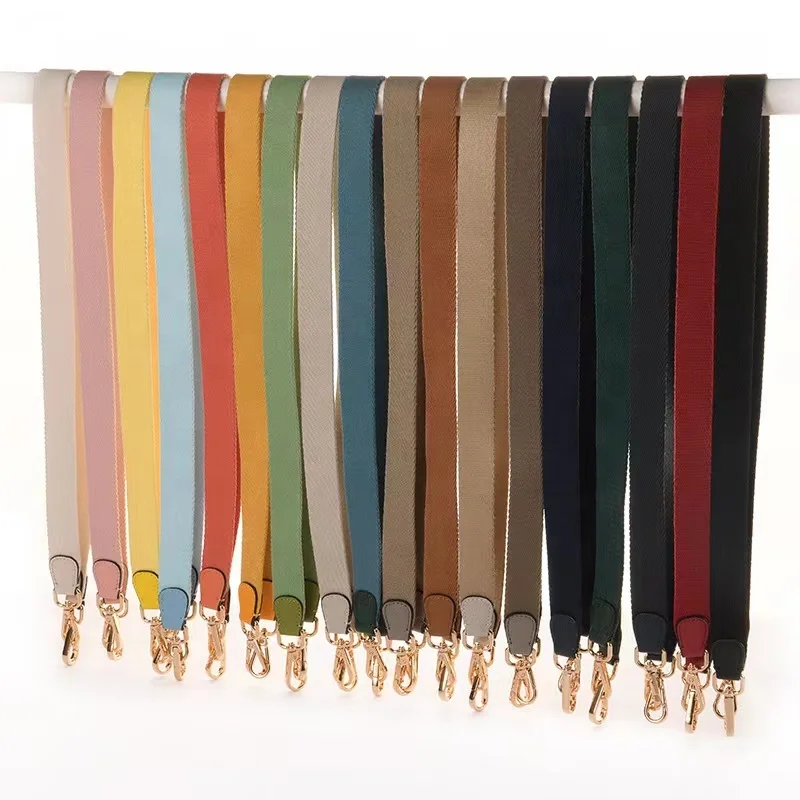 Solid Color Multicolor Adjustable Leather Webbing Handbag Shoulder Strap