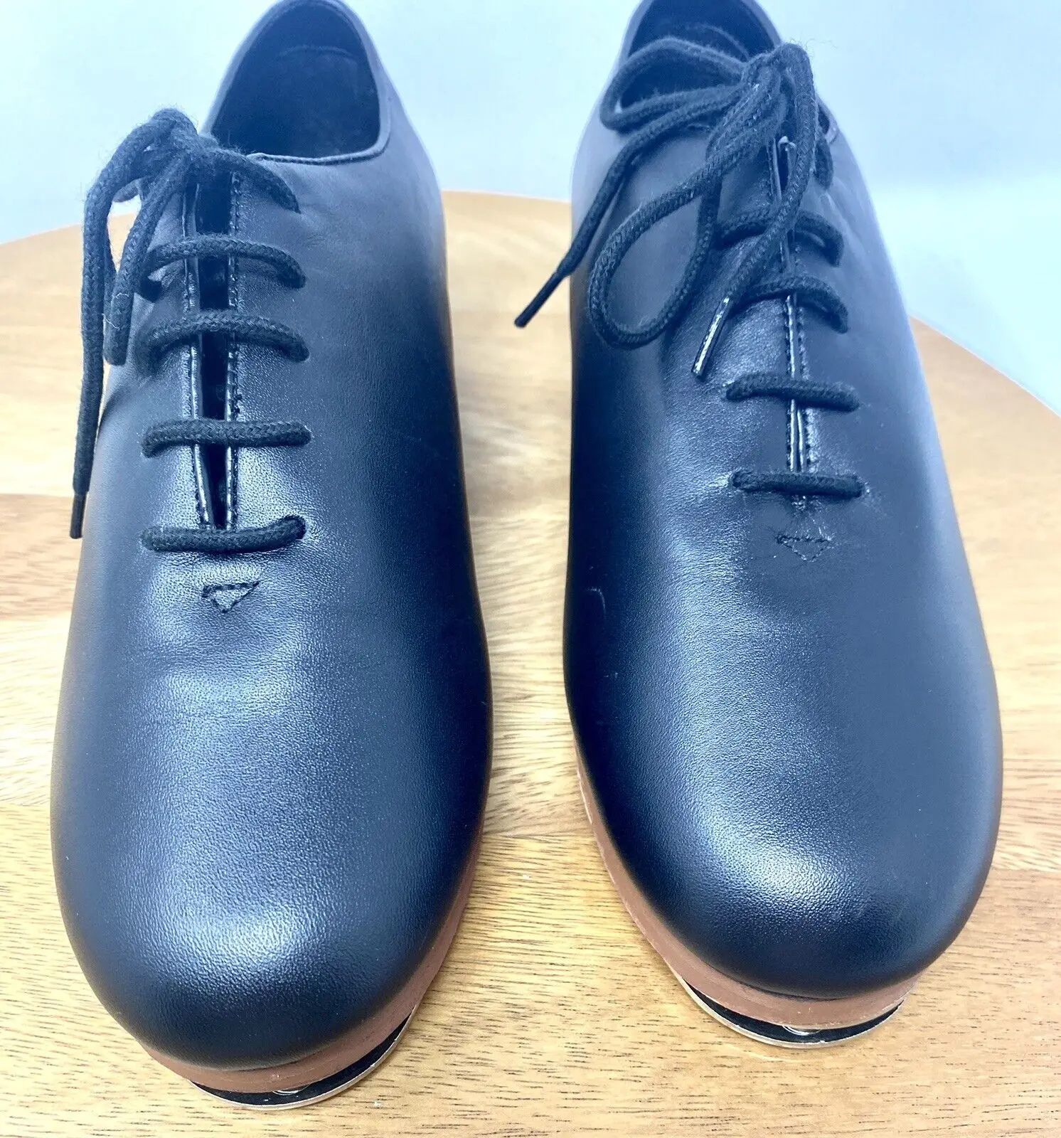 Tap Flex Slip On Leather Jazz Dance Shoes Black Womens custom Size women iron outsole tap shoes