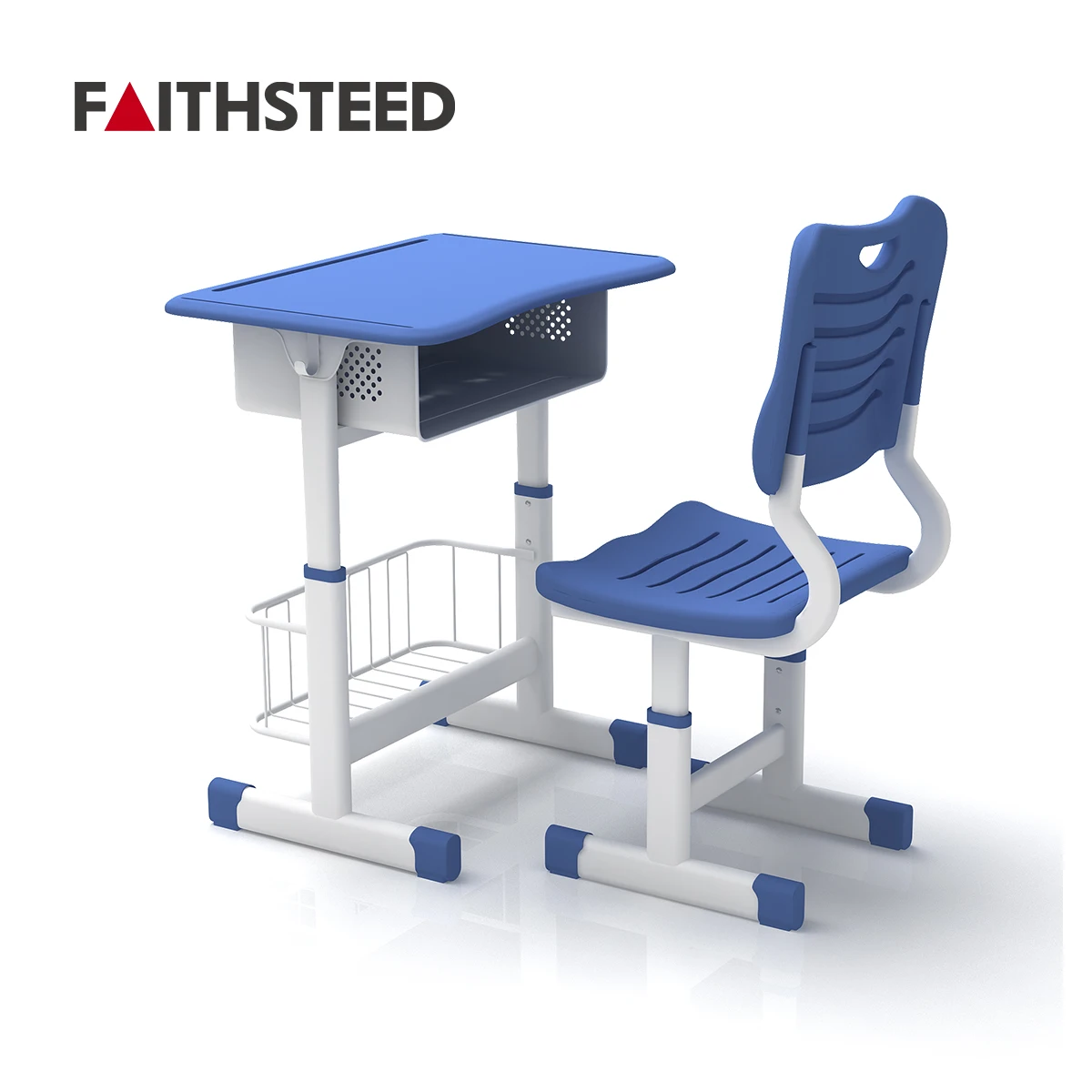 Cheapest Kindergarten Kids Standard Classroom Furniture Student Desk and Chair Set School Using