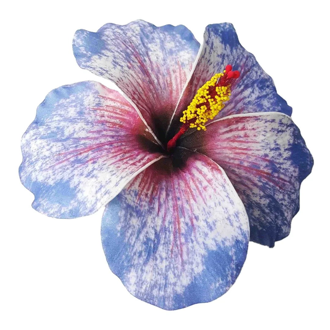 Best seller good quality Handcraft Handmade artificial hibiscus foam flower with special tattoo and color pattern