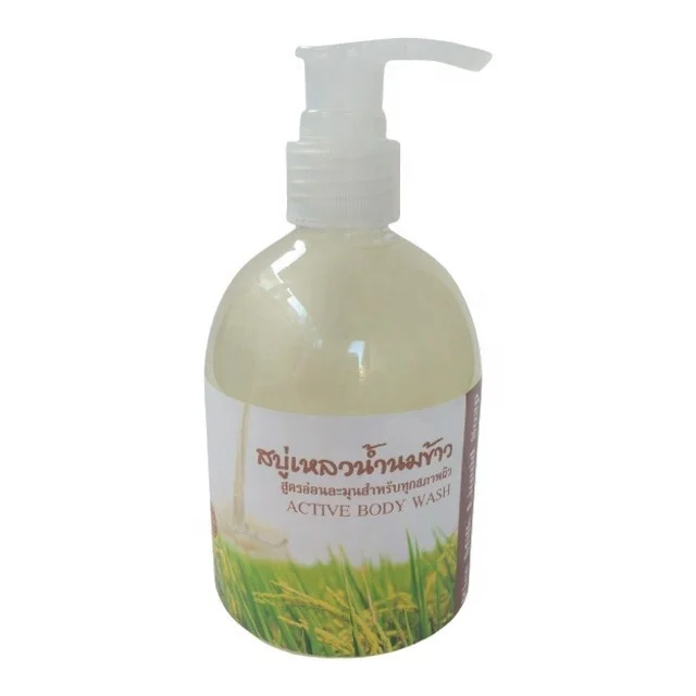 350ml Rice Milk Liquid Soap Shower Gel Made in Thailand