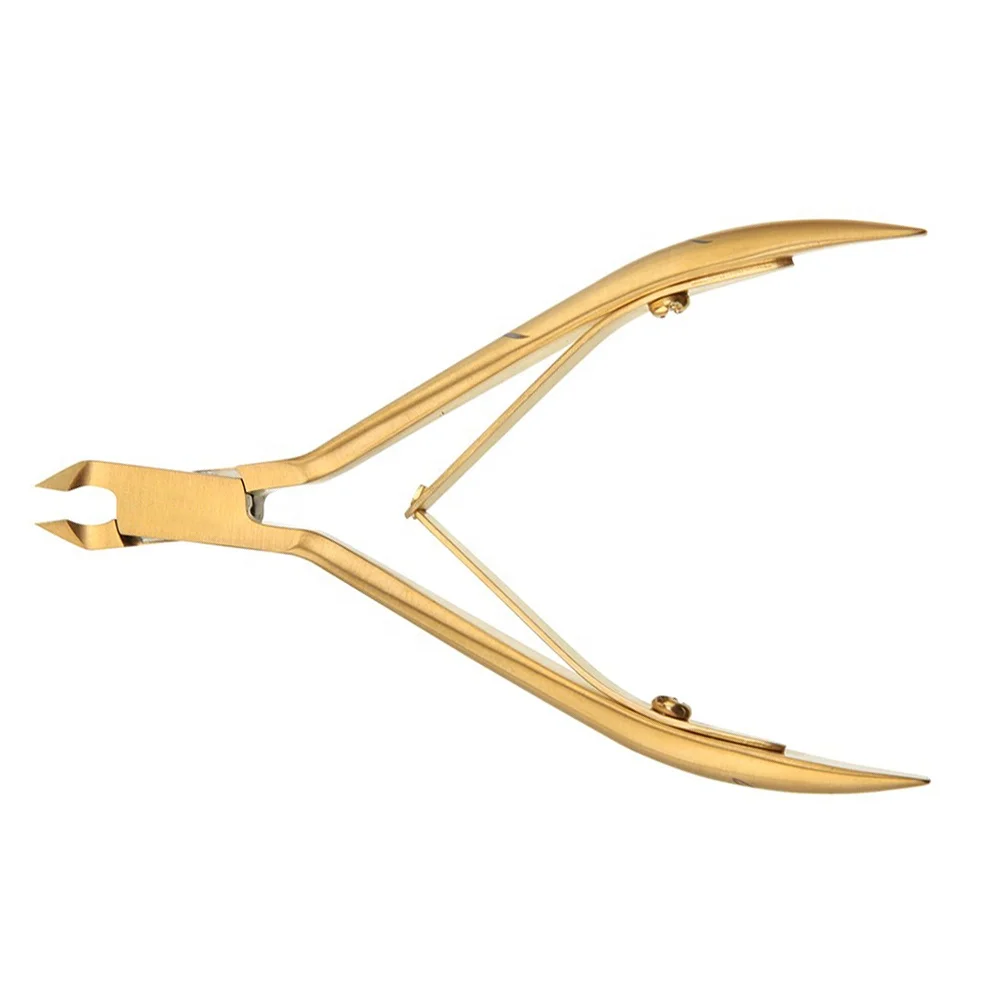 Щипцы для кутикулы с позолоченным покрытием кусачки ногтей резак триммер маникюра ножницы плоскогубцы инструмент педикюра
