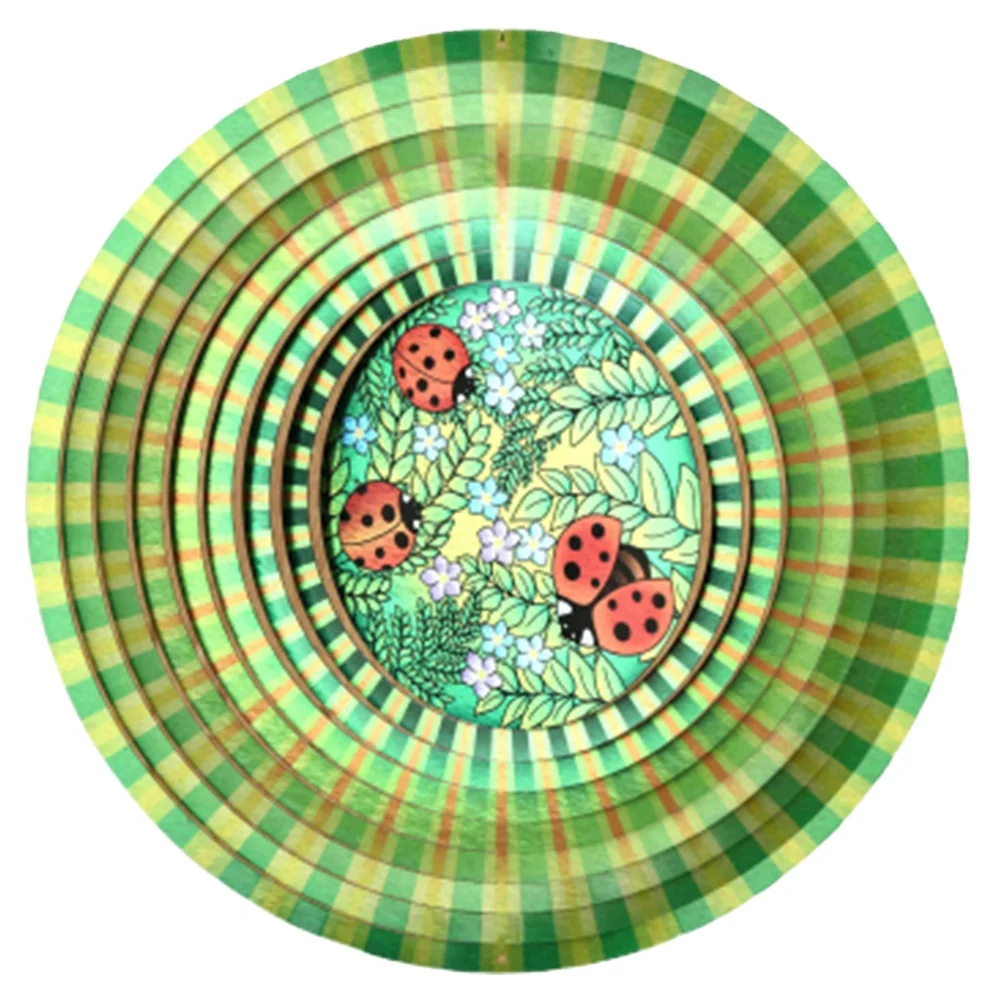 Вращающийся металлический 3d-спиннер «божья коровка», 12 дюймов