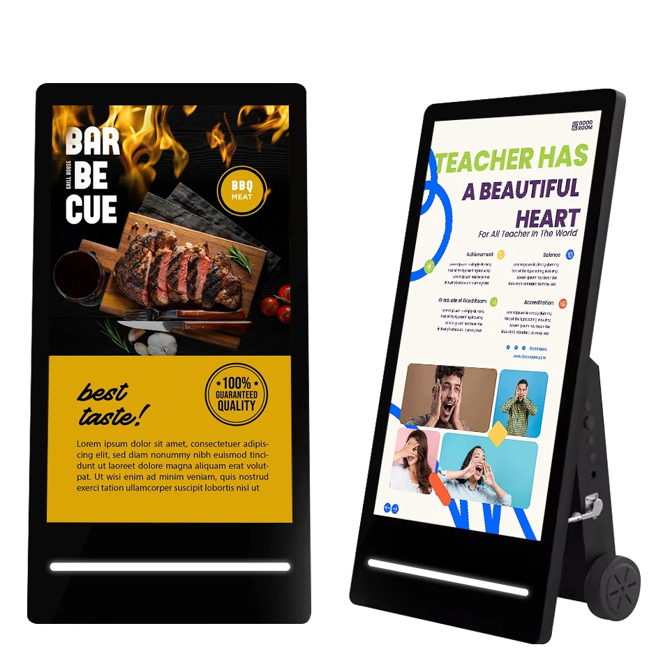 43 Inch Outdoor Portable Battery Powered Digital Signage Kiosk LCD Display Digital Poster Display