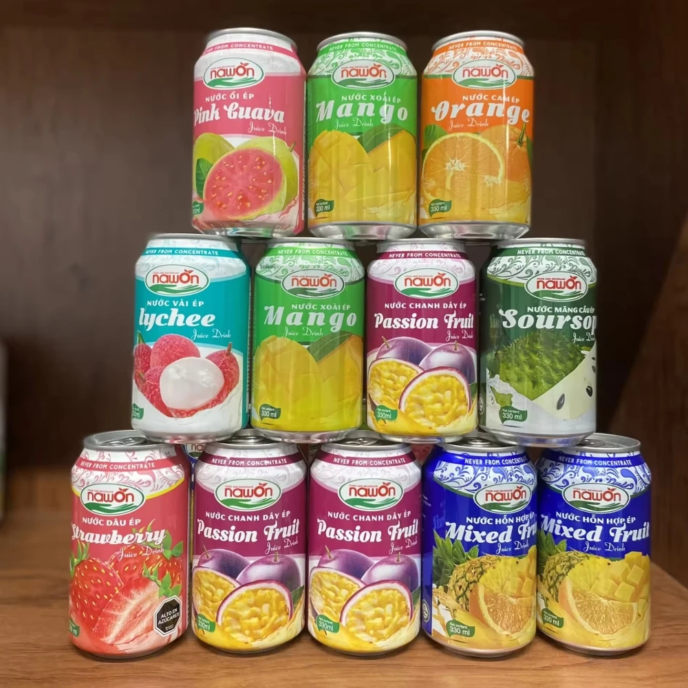 330ml NAWON Canned High Quality Tropical Fruit Juice Drinks Wholesale Suppliers Multi Juice from Vietnam Beverage Manufacturer